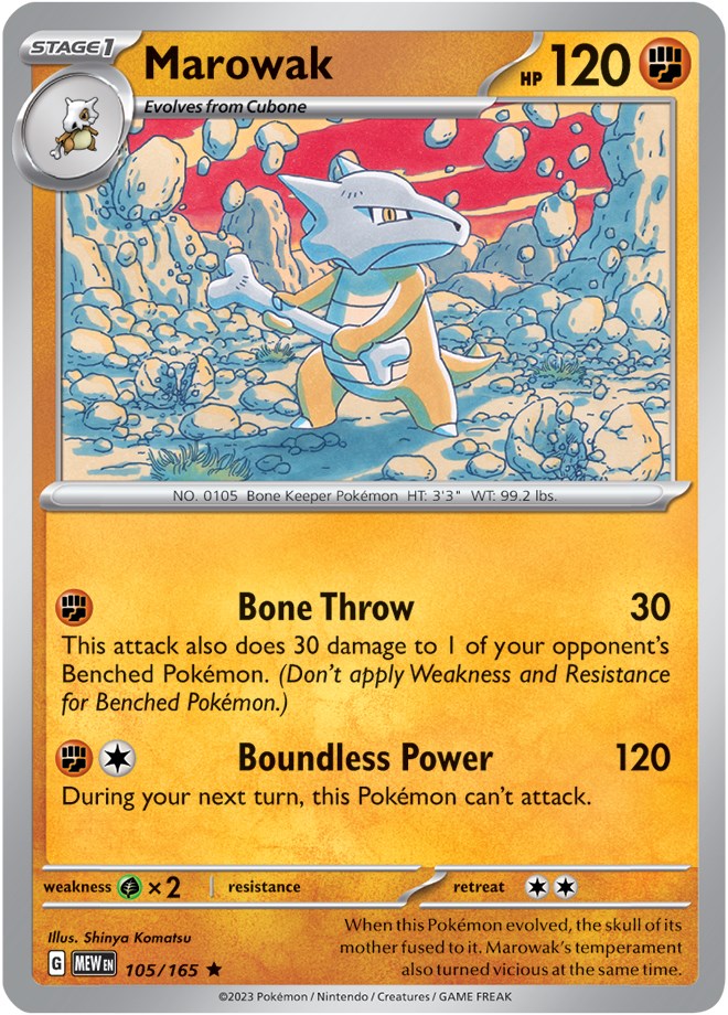 Marowak (105/165) [Scarlet & Violet: 151] | Black Swamp Games