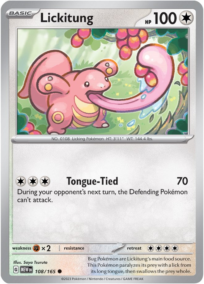 Lickitung (108/165) [Scarlet & Violet: 151] | Black Swamp Games