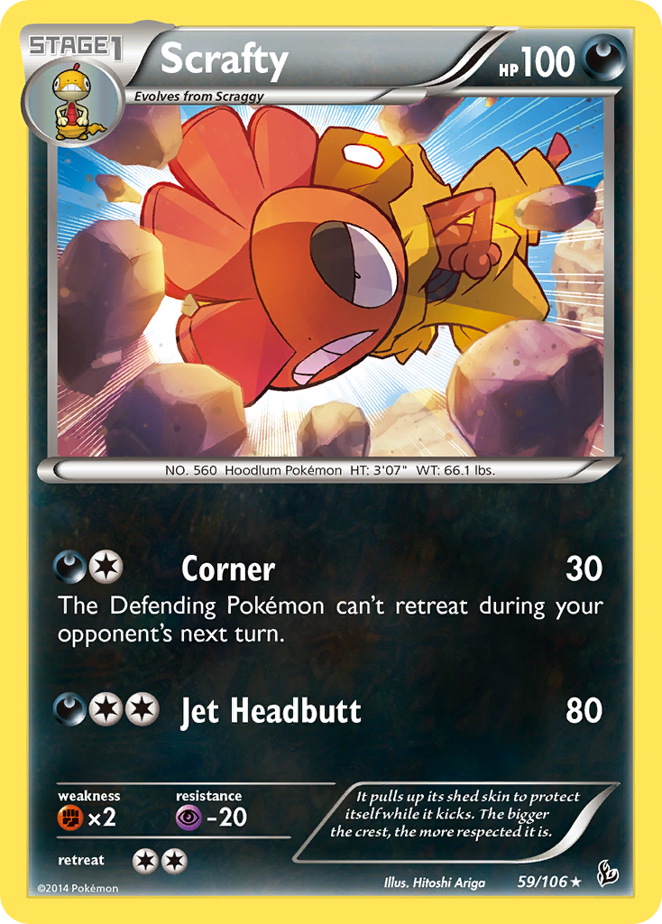 Scrafty (59/106) [XY: Flashfire] | Black Swamp Games