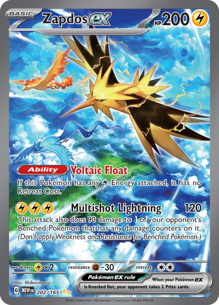 Zapdos ex (202/165) [Scarlet & Violet: 151] | Black Swamp Games