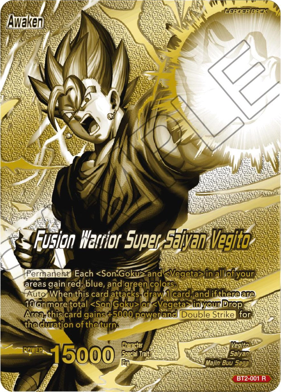Vegito // Fusion Warrior Super Saiyan Vegito (Championship 2023 Golden Card Vol.3) (BT2-001) [Tournament Promotion Cards] | Black Swamp Games