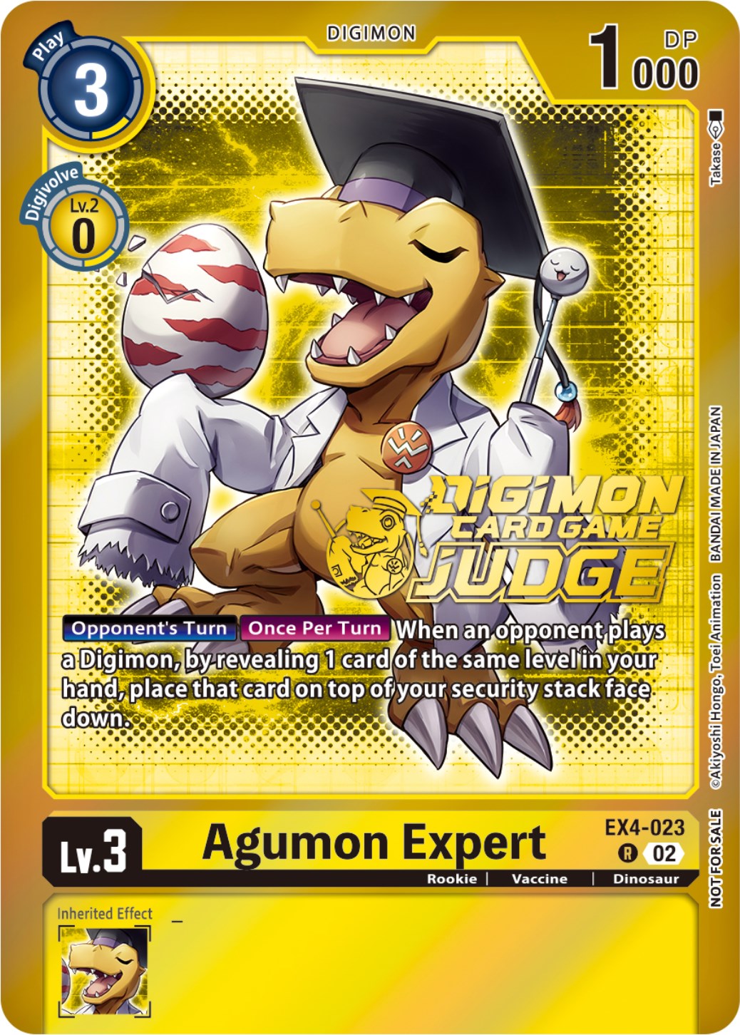 Agumon Expert [EX4-023] (Judge Pack 4) [Alternative Being Booster Promos] | Black Swamp Games