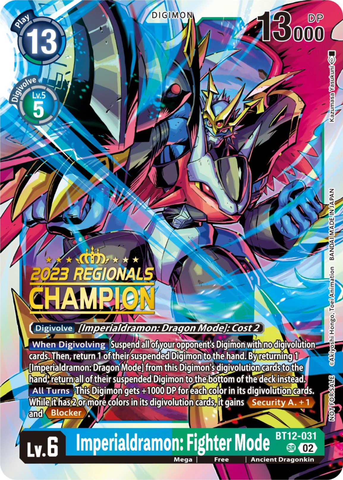 Imperialdramon: Fighter Mode [BT12-031] (2023 Regionals Champion) [Across Time] | Black Swamp Games