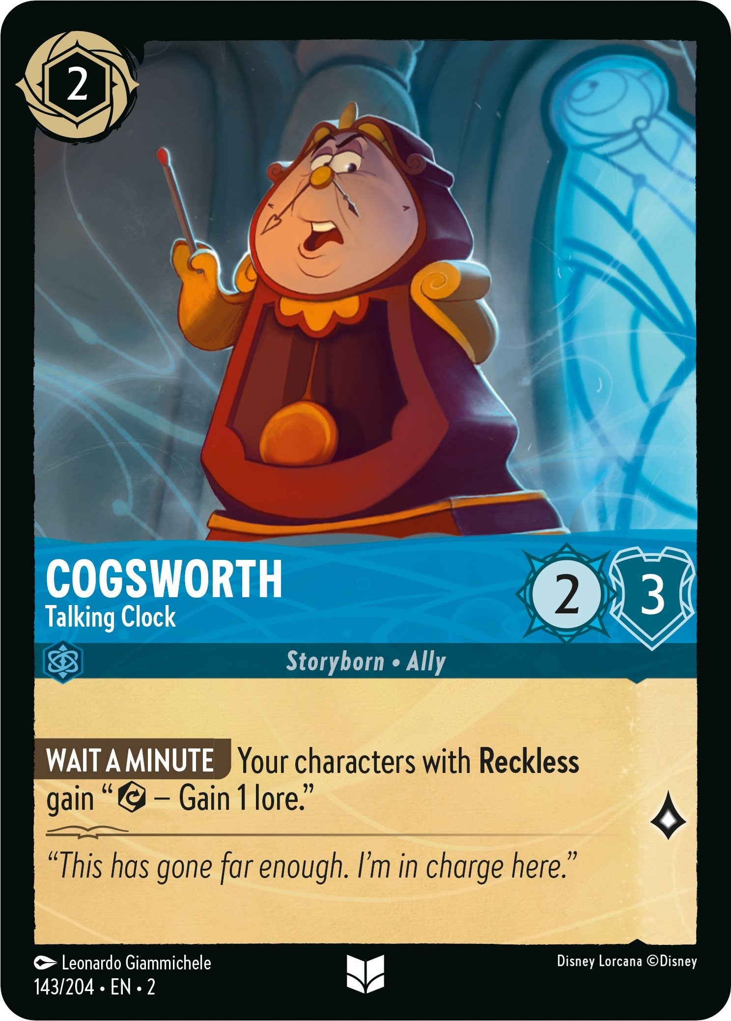 Cogsworth - Talking Clock (143/204) [Rise of the Floodborn] | Black Swamp Games