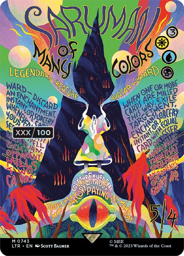 Saruman of Many Colors (Borderless Poster) (Serialized) [The Lord of the Rings: Tales of Middle-Earth] | Black Swamp Games