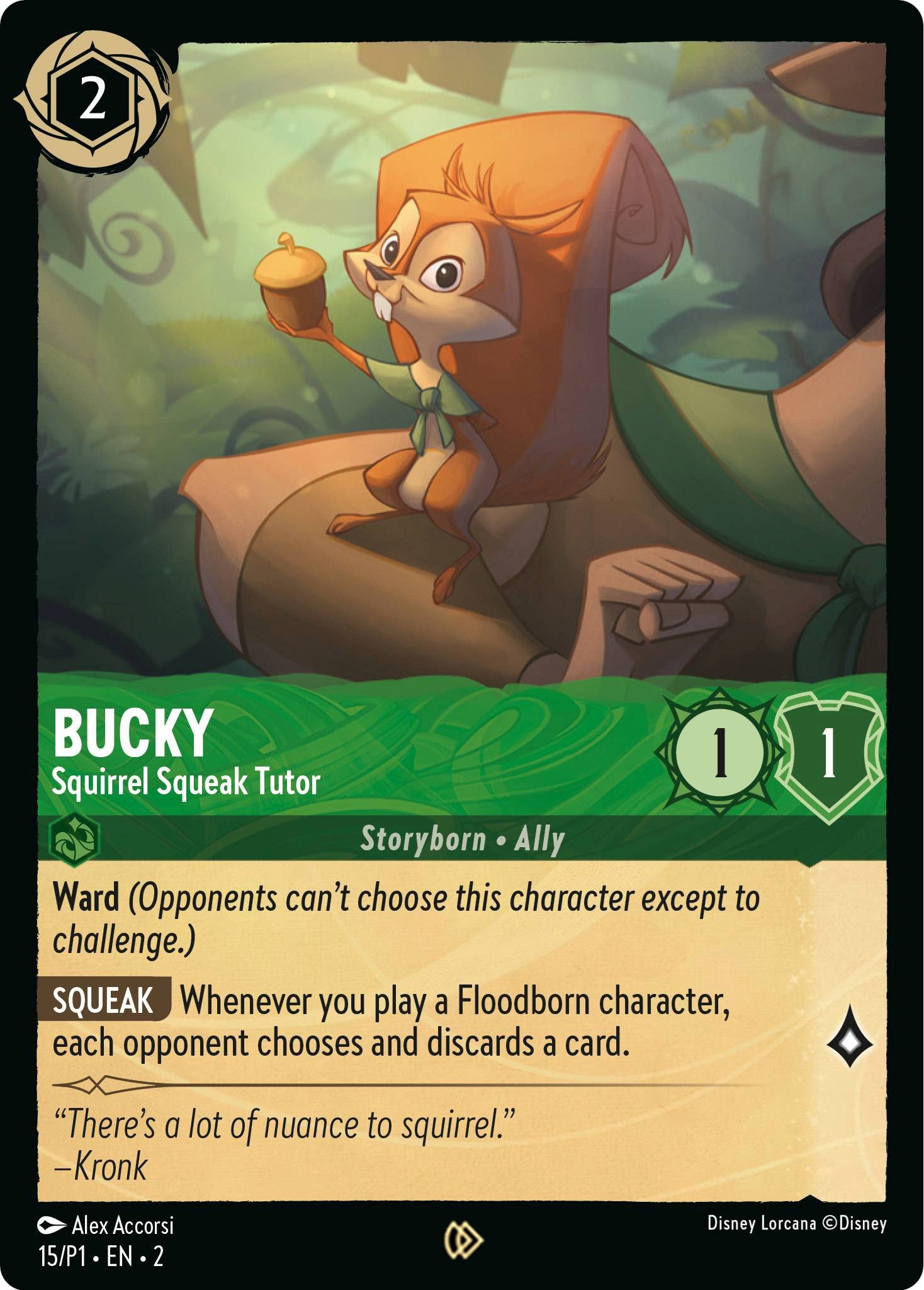 Bucky - Squirrel Squeak Tutor (15) [Promo Cards] | Black Swamp Games