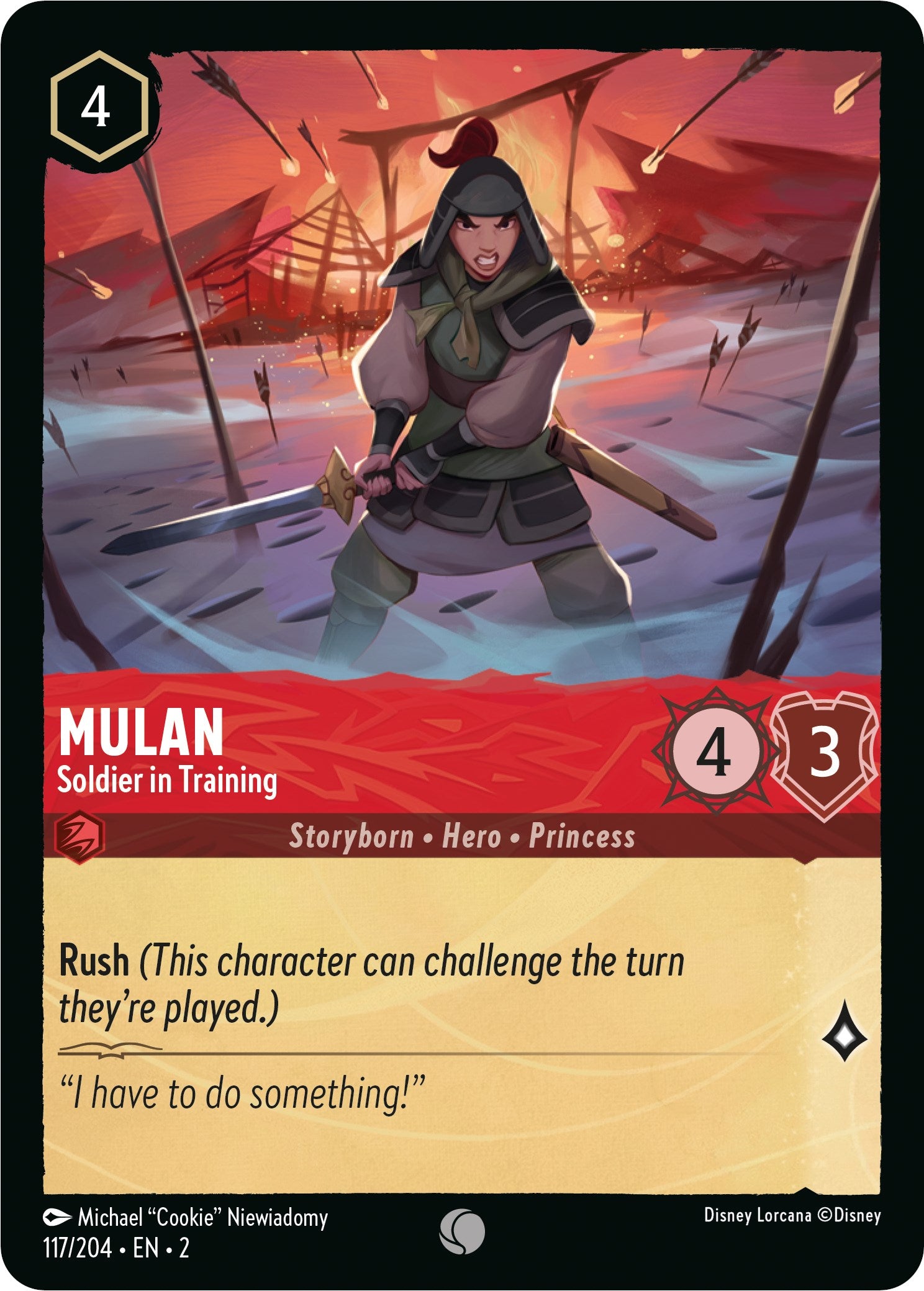 Mulan - Soldier in Training (117/204) [Rise of the Floodborn] | Black Swamp Games