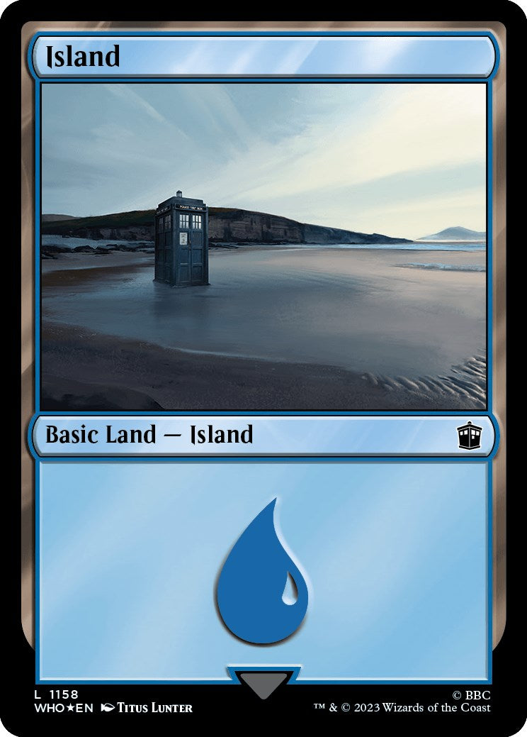 Island (1158) (Surge Foil) [Doctor Who] | Black Swamp Games