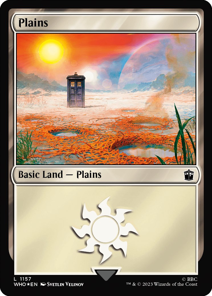 Plains (1157) (Surge Foil) [Doctor Who] | Black Swamp Games