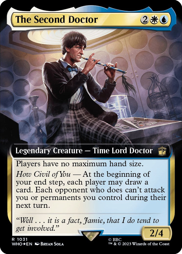 The Second Doctor (Extended Art) (Surge Foil) [Doctor Who] | Black Swamp Games