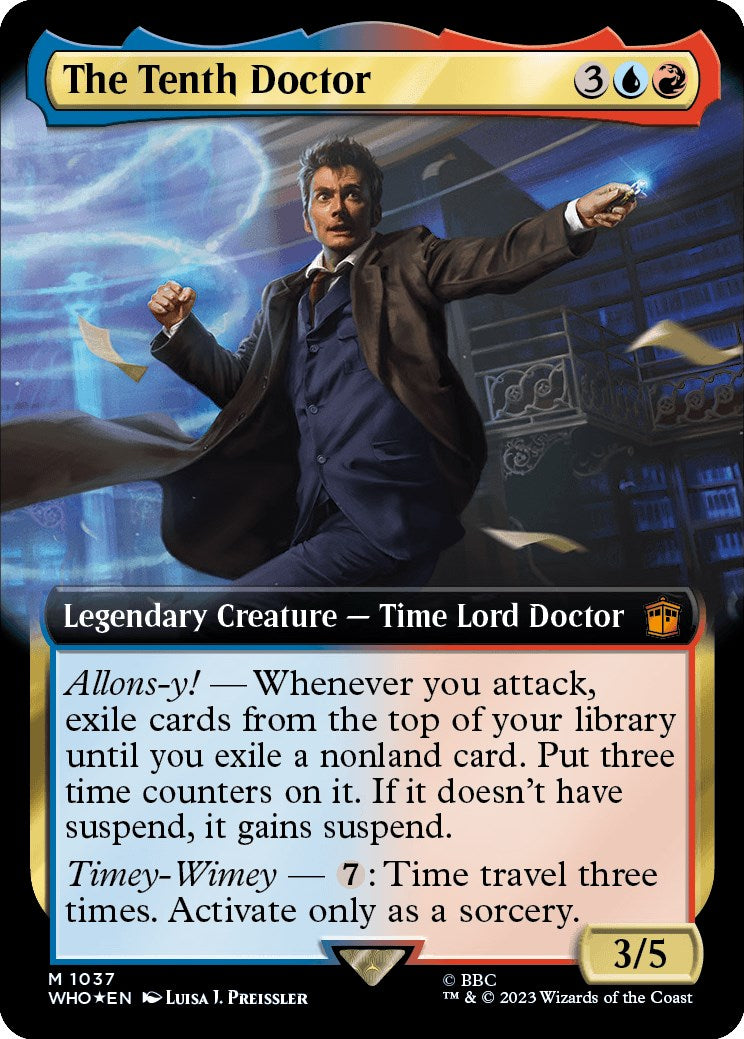 The Tenth Doctor (Extended Art) (Surge Foil) [Doctor Who] | Black Swamp Games