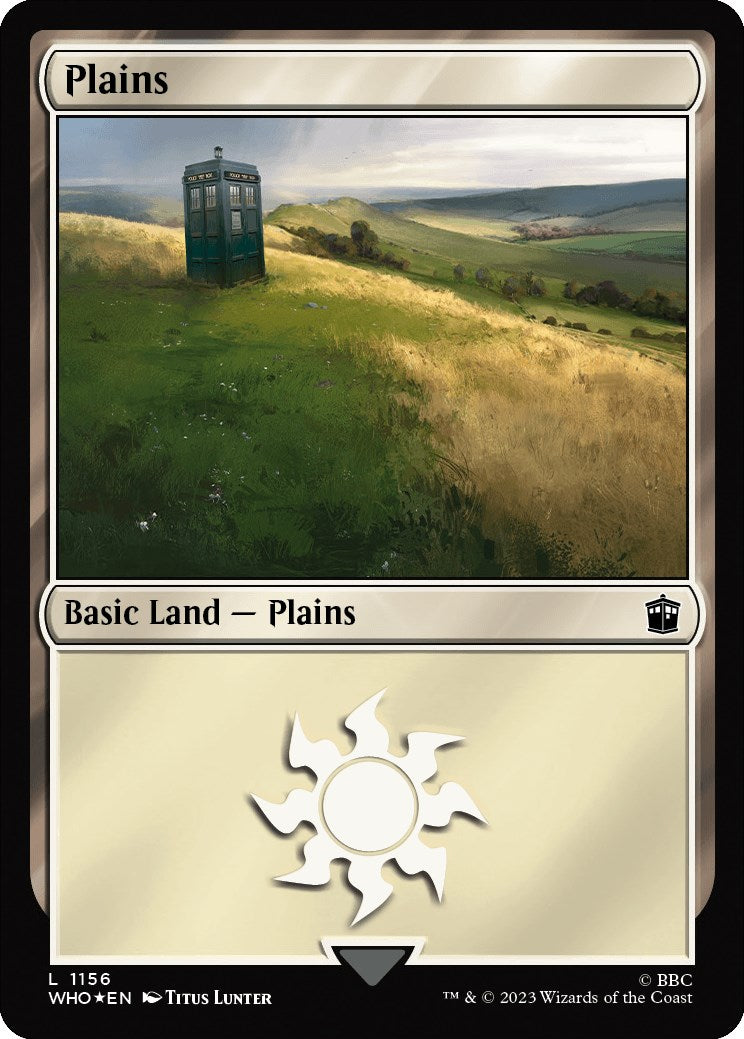 Plains (1156) (Surge Foil) [Doctor Who] | Black Swamp Games