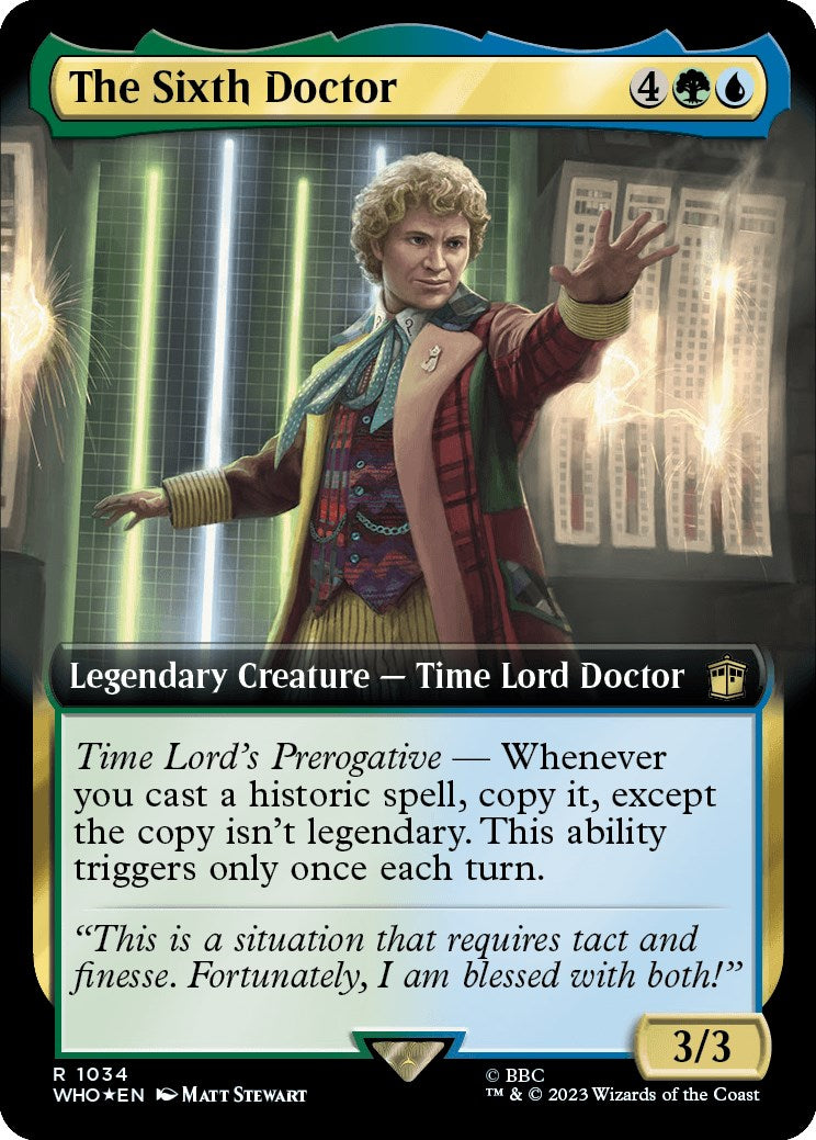 The Sixth Doctor (Extended Art) (Surge Foil) [Doctor Who] | Black Swamp Games