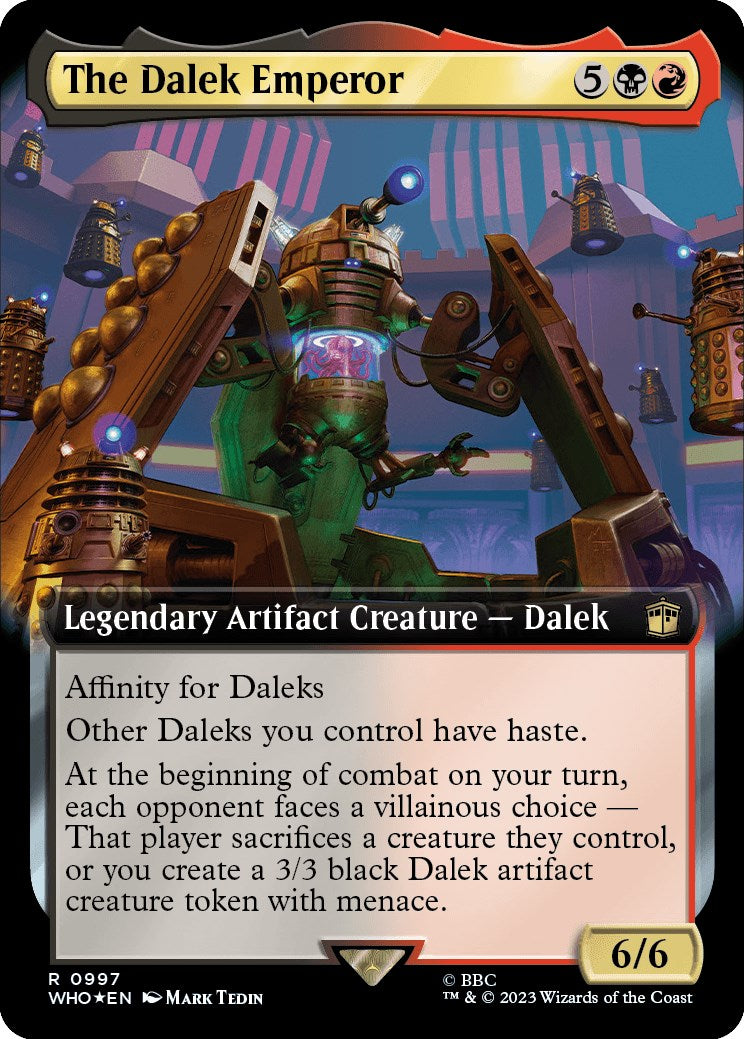 The Dalek Emperor (Extended Art) (Surge Foil) [Doctor Who] | Black Swamp Games