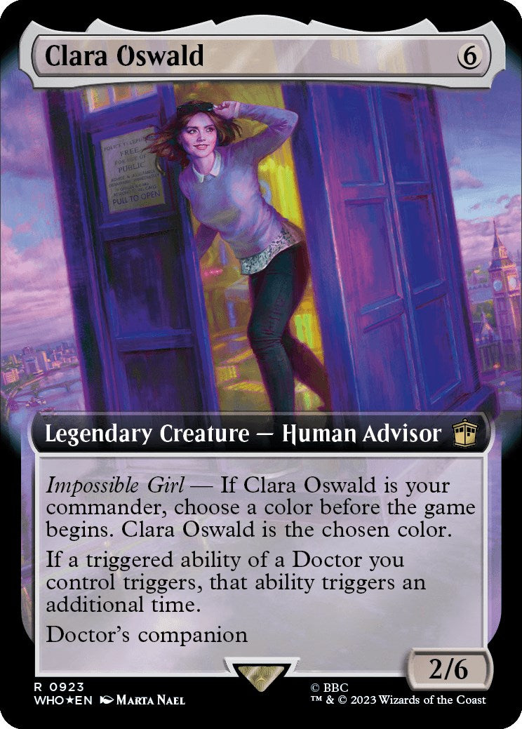 Clara Oswald (Extended Art) (Surge Foil) [Doctor Who] | Black Swamp Games