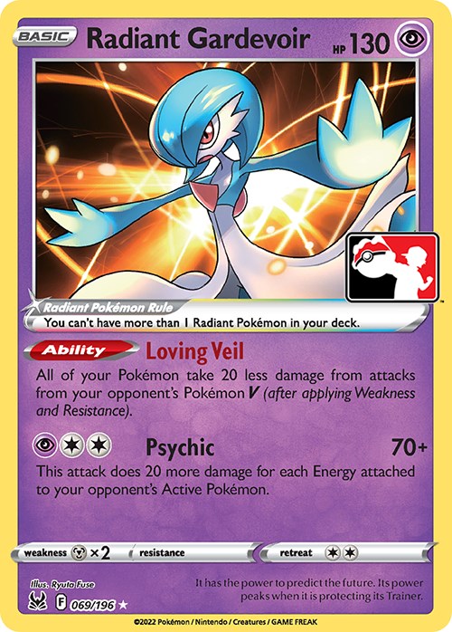 Radiant Gardevoir (069/196) [Prize Pack Series Three] | Black Swamp Games