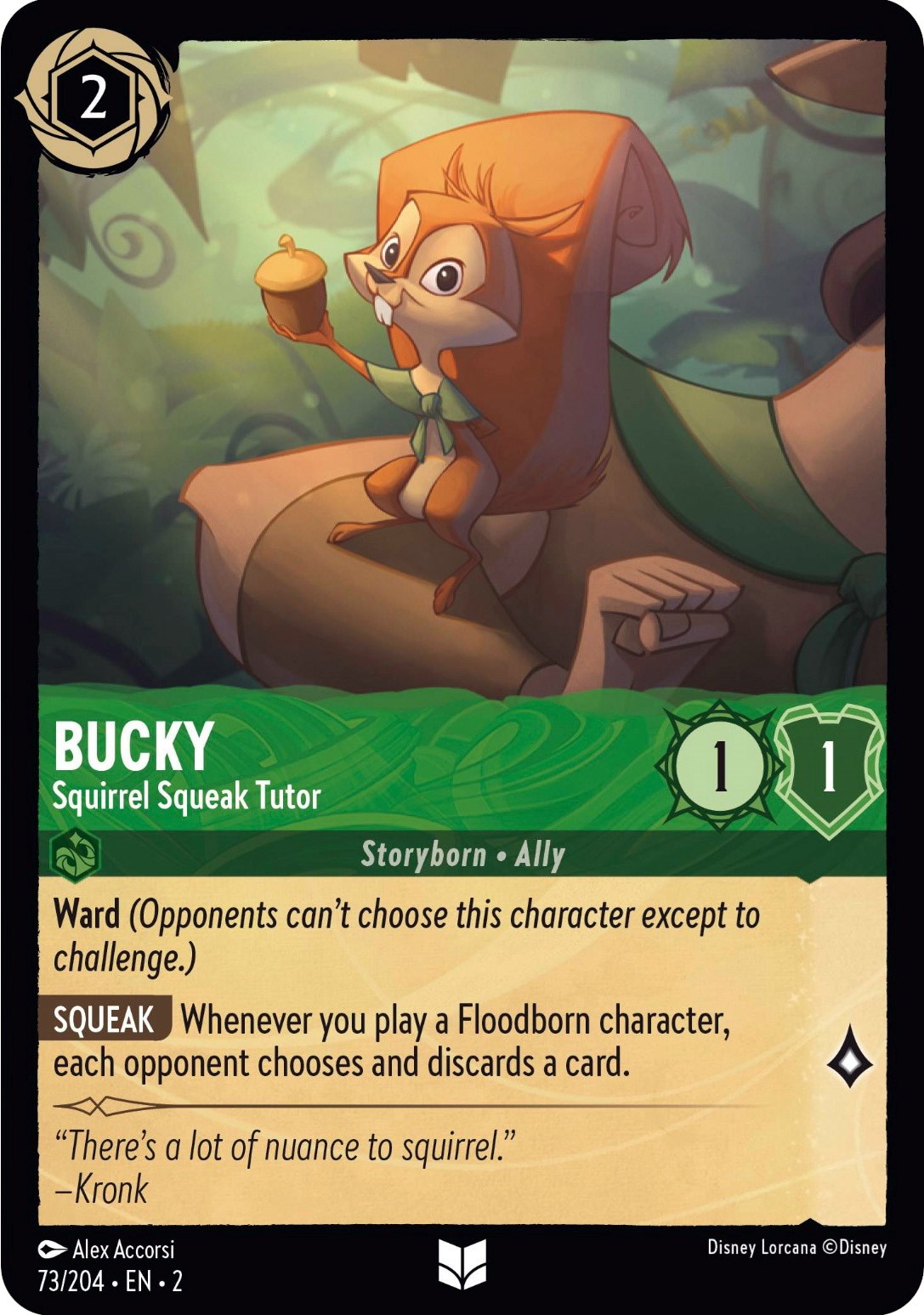 Bucky - Squirrel Squeak Tutor (73/204) [Rise of the Floodborn] | Black Swamp Games