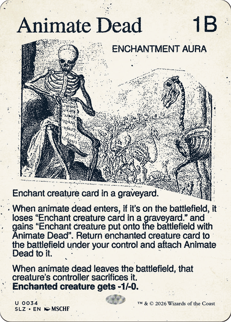 Animate Dead (0034) [Secret Lair x MSCHF: The Zeta Set] | Black Swamp Games
