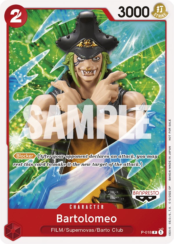 Bartolomeo (One Piece Film Red) [One Piece Promotion Cards] | Black Swamp Games