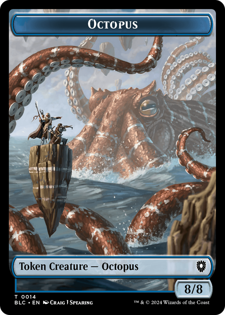 Octopus // Rabbit Double-Sided Token [Bloomburrow Commander Tokens] | Black Swamp Games