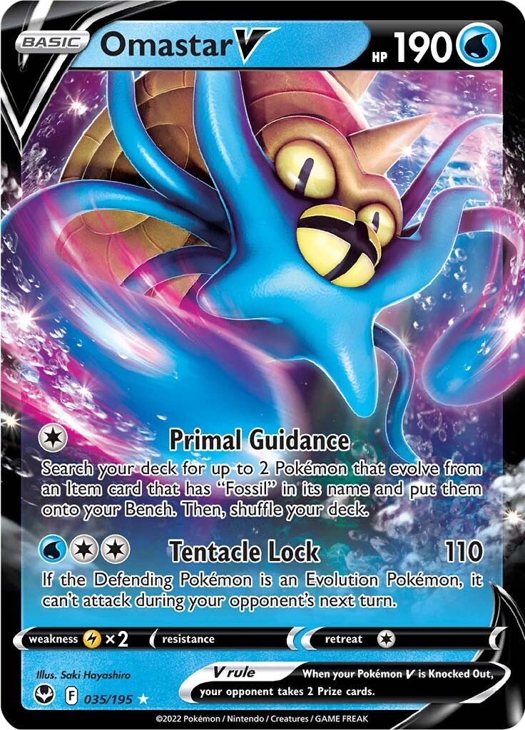 Omastar V (035/195) [Sword & Shield: Silver Tempest] | Black Swamp Games