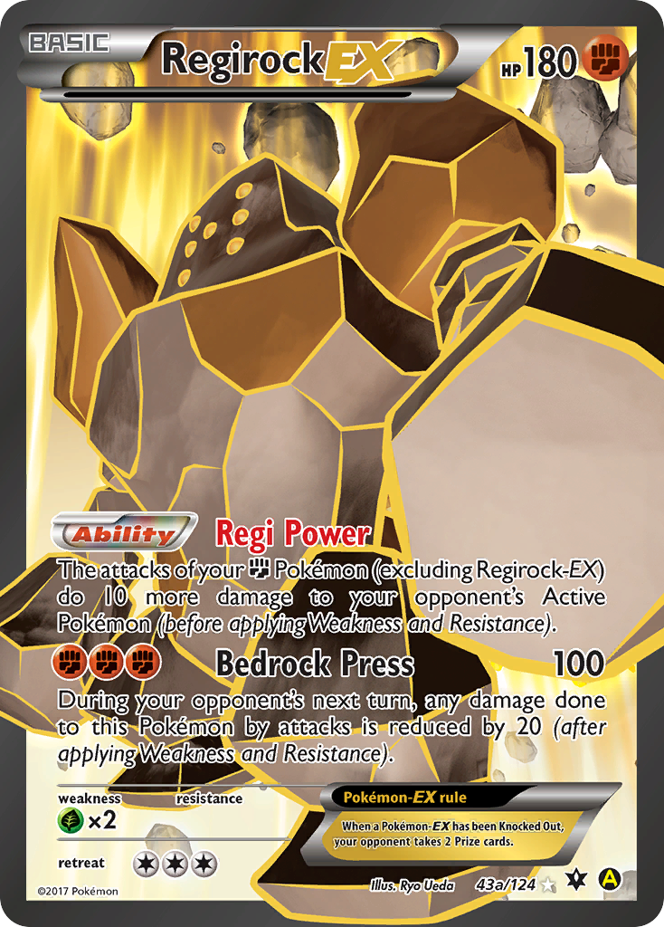 Regirock EX (43a/124) [Alternate Art Promos] | Black Swamp Games