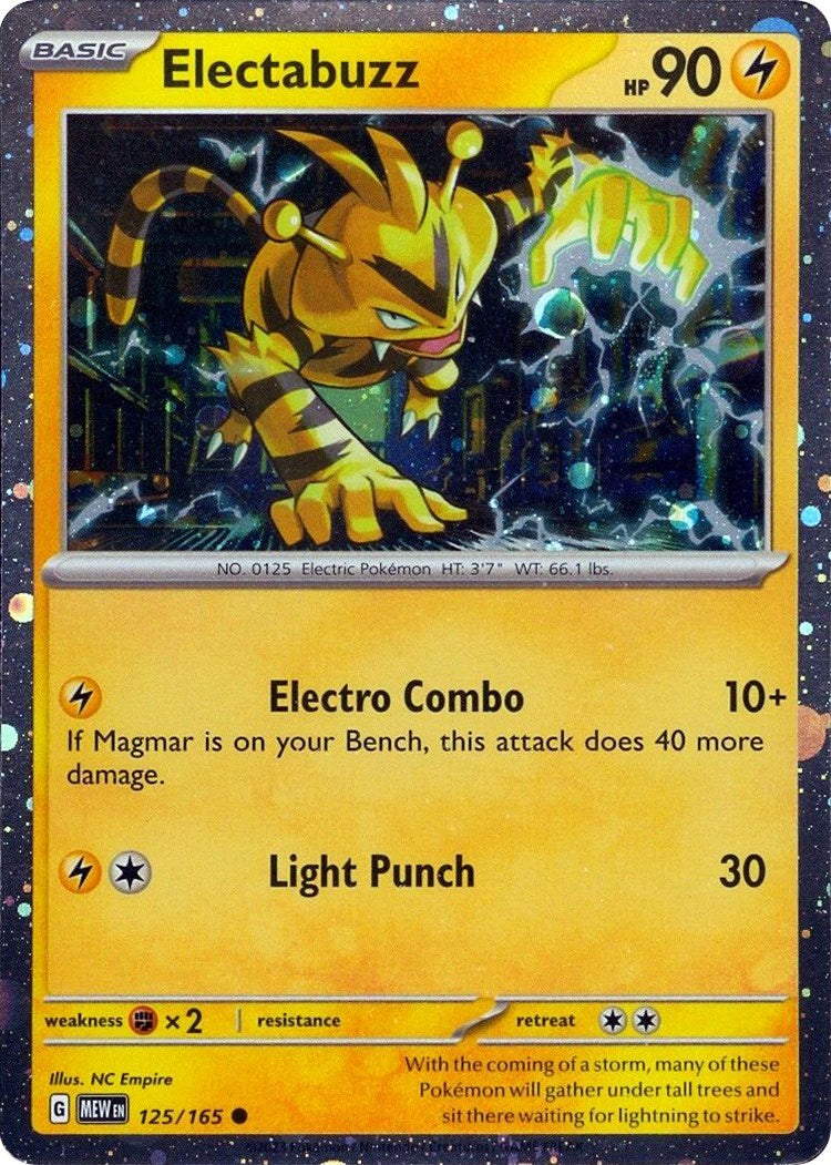 Electabuzz (125/165) (Cosmos Holo) [Miscellaneous Cards] | Black Swamp Games