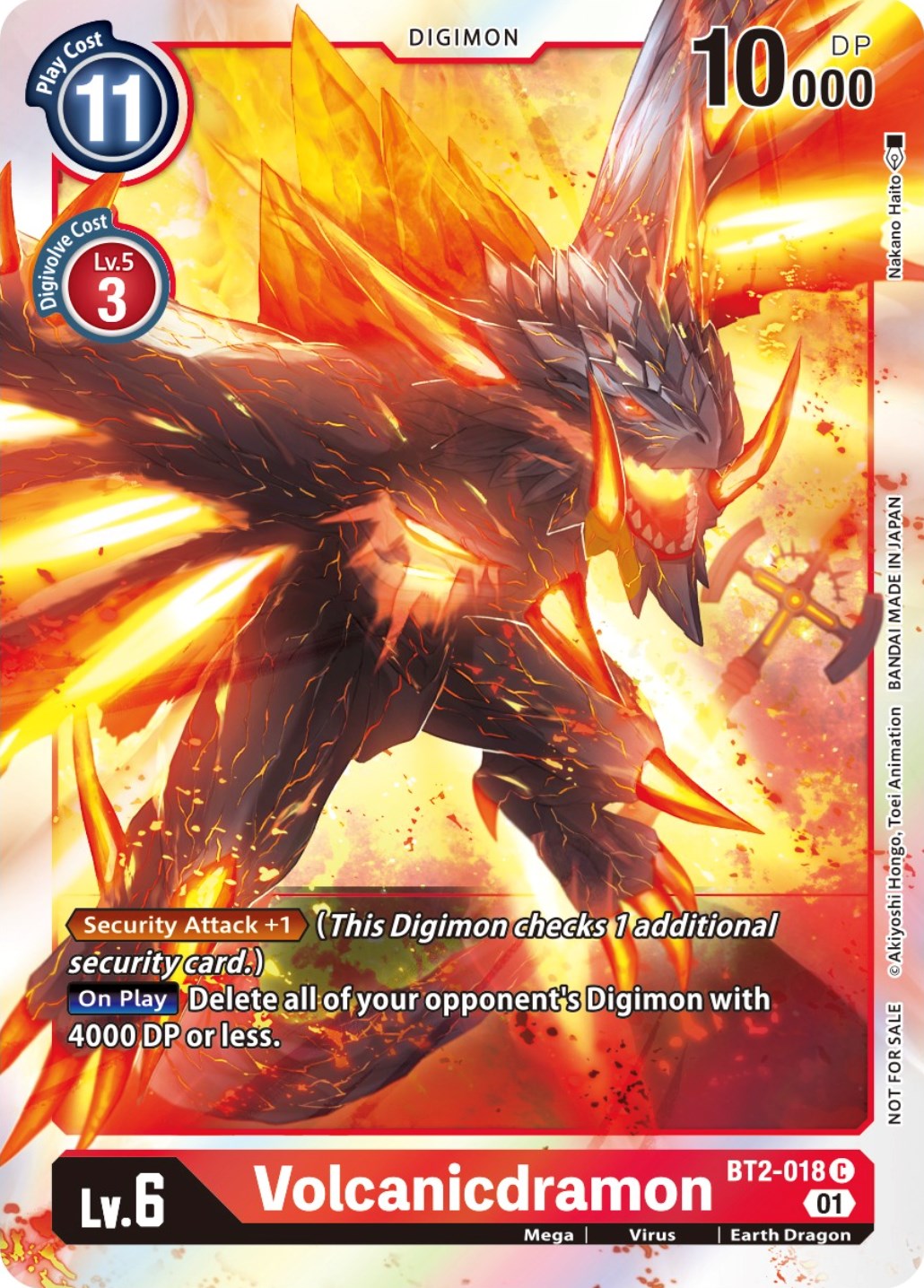 Volcanicdramon [BT2-018] (ST-11 Special Entry Pack) [Release Special Booster Promos] | Black Swamp Games