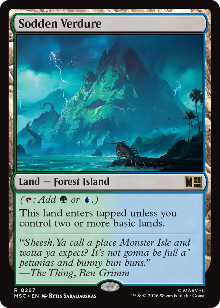 Sodden Verdure (Surge Foil) [Marvel Super Heroes Commander] | Black Swamp Games