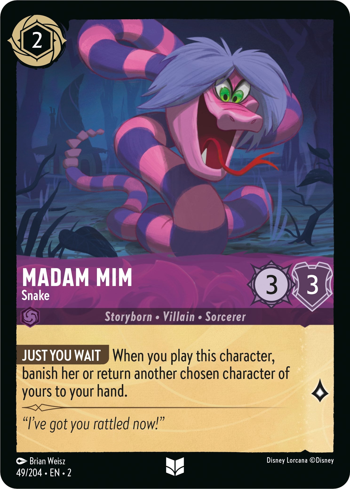 Madam Mim - Snake (49/204) [Rise of the Floodborn] | Black Swamp Games