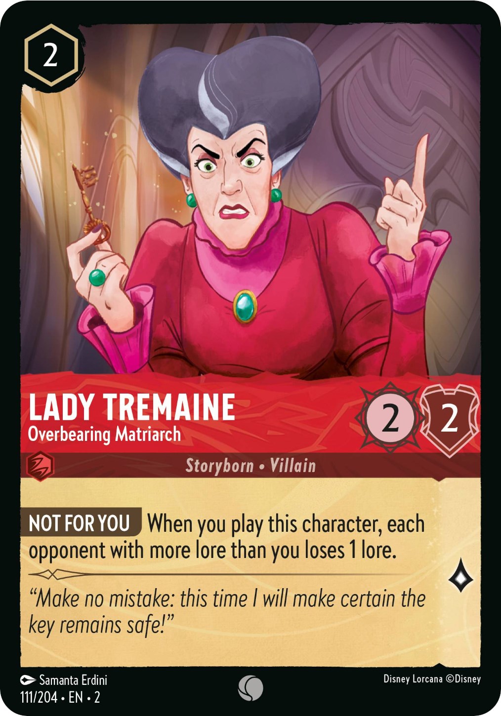 Lady Tremaine - Overbearing Matriarch (111/204) [Rise of the Floodborn] | Black Swamp Games