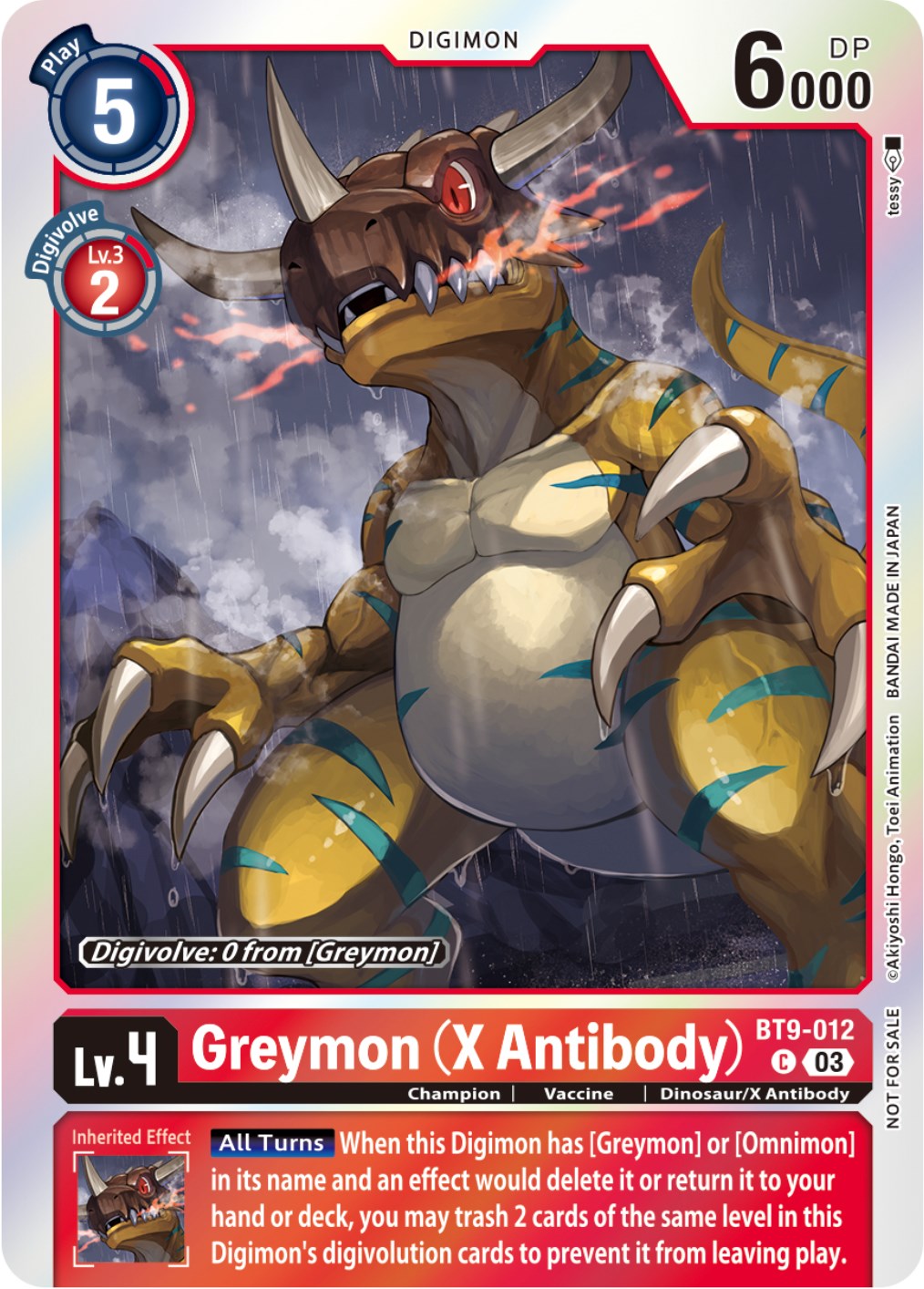 Greymon (X Antibody) [BT9-012] (Blast Ace Pre-Release Winner) [X Record] | Black Swamp Games