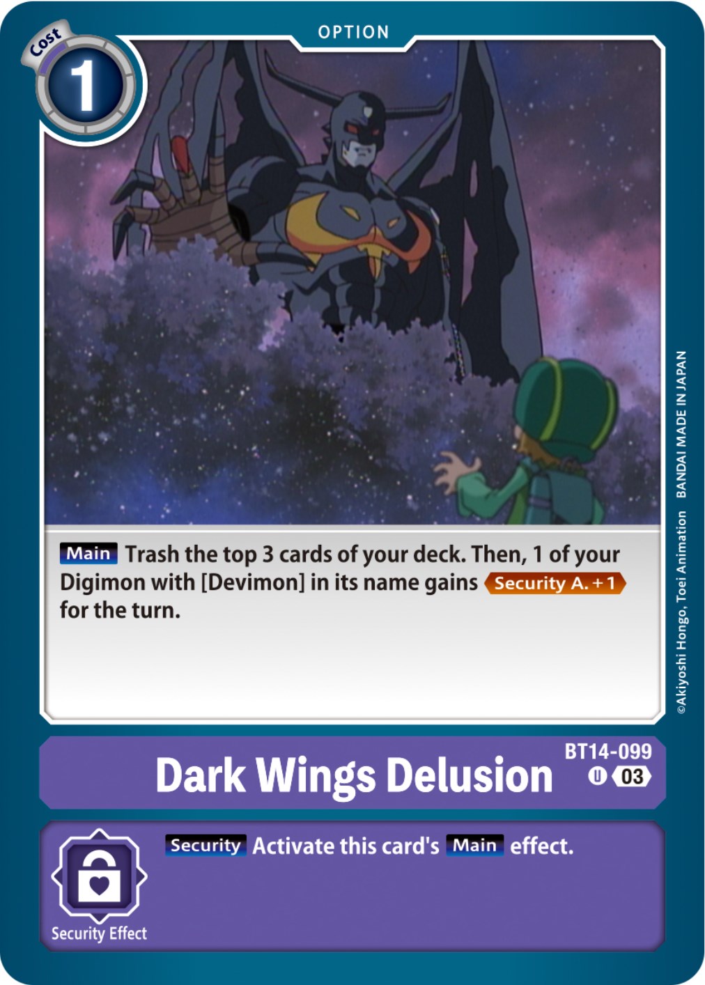 Dark Wings Delusion [BT14-099] [Blast Ace] | Black Swamp Games