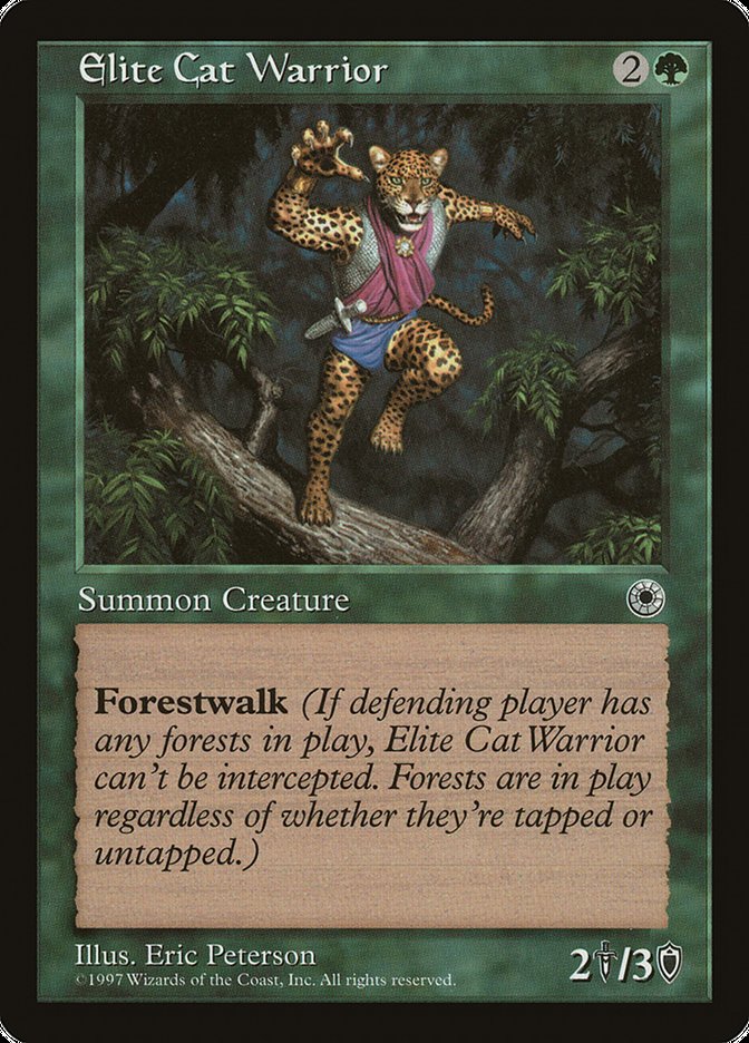 Elite Cat Warrior (No Flavor Text) [Portal] | Black Swamp Games