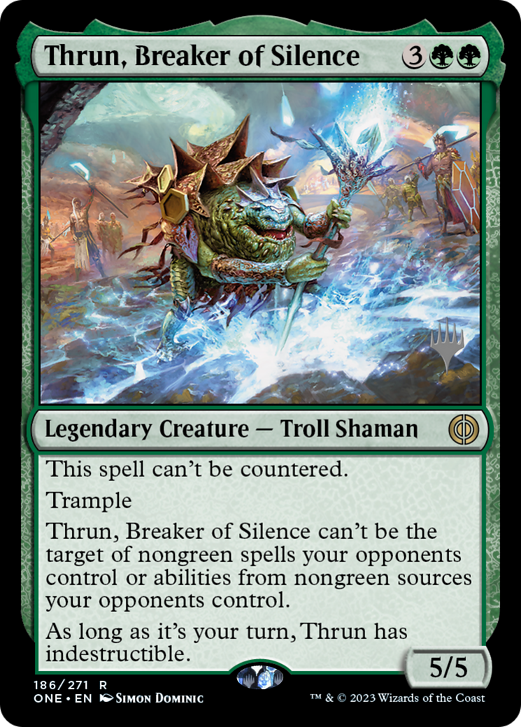 Thrun, Breaker of Silence (Promo Pack) [Phyrexia: All Will Be One Promos] | Black Swamp Games