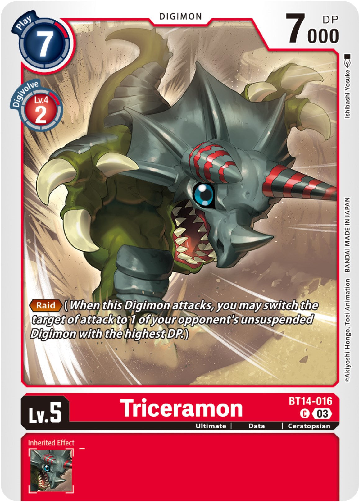 Triceramon [BT14-016] [Blast Ace] | Black Swamp Games