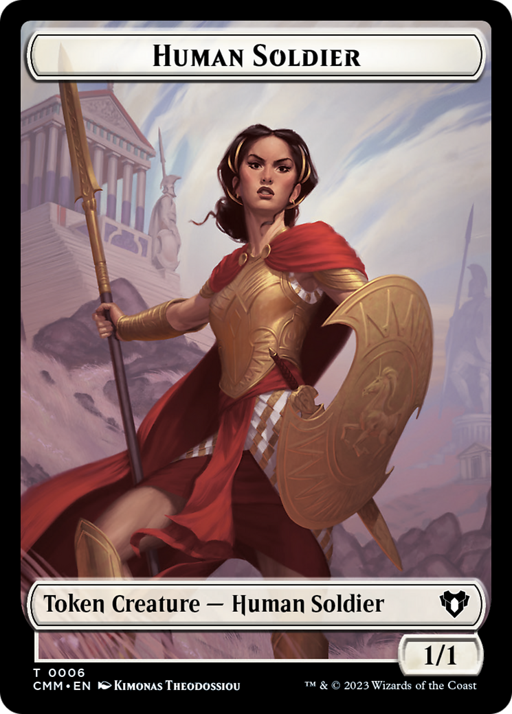 Human Soldier // Knight Double-Sided Token [Commander Masters Tokens] | Black Swamp Games