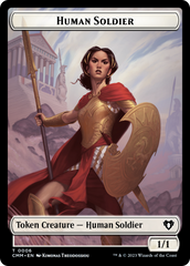 Human Soldier // Elemental (0025) Double-Sided Token [Commander Masters Tokens] | Black Swamp Games