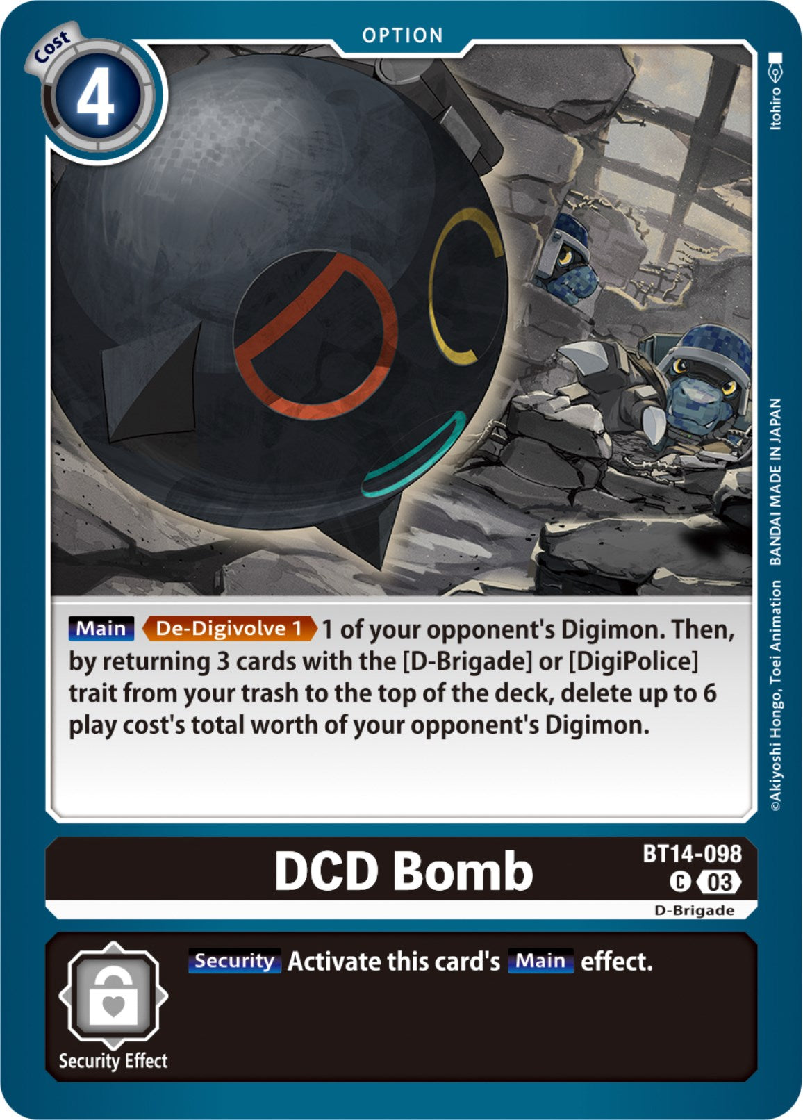 DCD Bomb [BT14-098] [Blast Ace] | Black Swamp Games