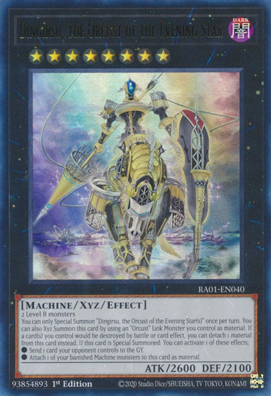 Dingirsu, the Orcust of the Evening Star [RA01-EN040] Ultra Rare | Black Swamp Games