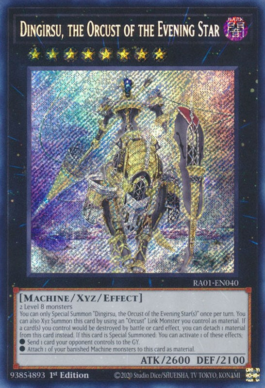 Dingirsu, the Orcust of the Evening Star [RA01-EN040] Secret Rare | Black Swamp Games