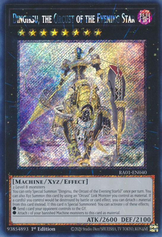 Dingirsu, the Orcust of the Evening Star [RA01-EN040] Platinum Secret Rare | Black Swamp Games