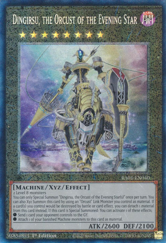 Dingirsu, the Orcust of the Evening Star [RA01-EN040] Prismatic Collector's Rare | Black Swamp Games