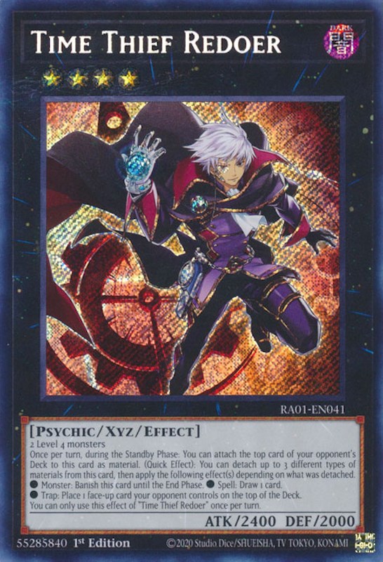 Time Thief Redoer [RA01-EN041] Secret Rare | Black Swamp Games