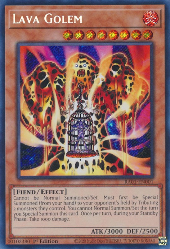 Lava Golem [RA01-EN001] Secret Rare | Black Swamp Games