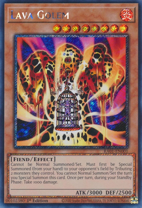 Lava Golem [RA01-EN001] Platinum Secret Rare | Black Swamp Games