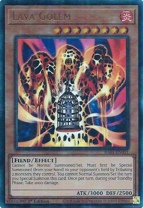 Lava Golem [RA01-EN001] Prismatic Ultimate Rare | Black Swamp Games