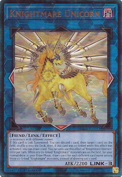 Knightmare Unicorn [RA01-EN043] Prismatic Ultimate Rare | Black Swamp Games