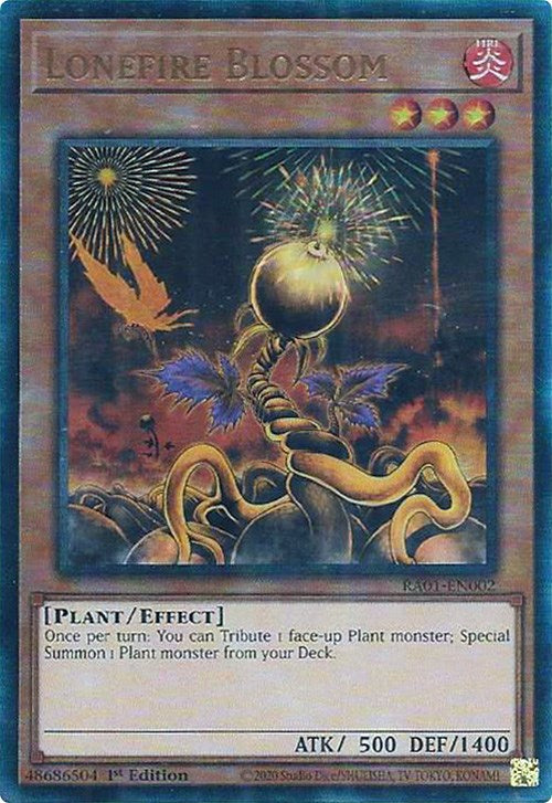 Lonefire Blossom [RA01-EN002] Prismatic Ultimate Rare | Black Swamp Games