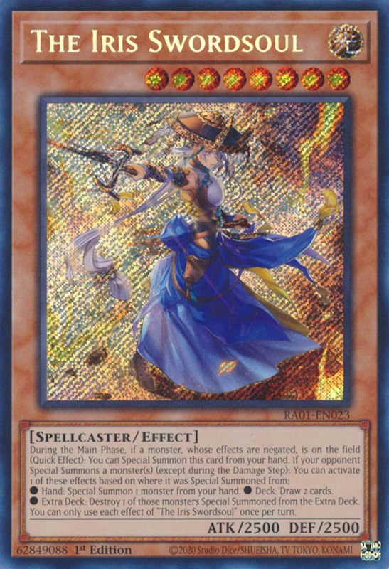 The Iris Swordsoul [RA01-EN023] Secret Rare | Black Swamp Games